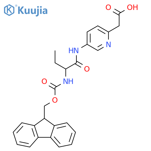 2-{5-2-({(9H-fluoren-9-yl)methoxycarbonyl}amino)butanamidopyridin-2-yl}acetic acid structure