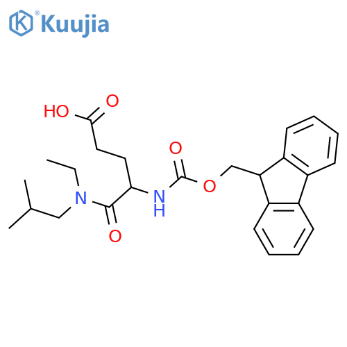 4-ethyl(2-methylpropyl)carbamoyl-4-({(9H-fluoren-9-yl)methoxycarbonyl}amino)butanoic acid structure