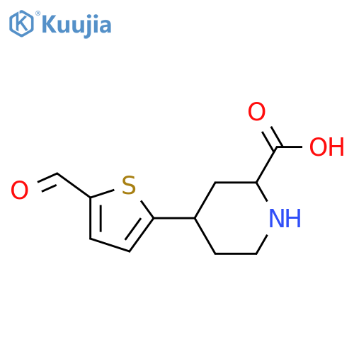 4-(5-formylthiophen-2-yl)piperidine-2-carboxylic acid structure
