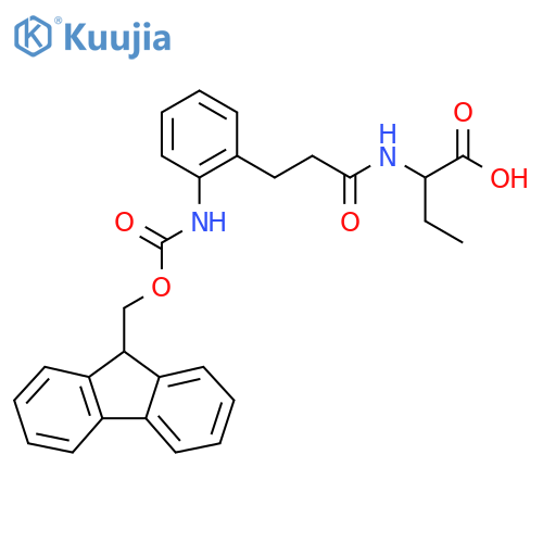 2-{3-2-({(9H-fluoren-9-yl)methoxycarbonyl}amino)phenylpropanamido}butanoic acid structure