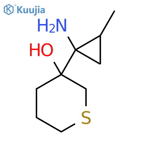 3-(1-amino-2-methylcyclopropyl)thian-3-ol structure