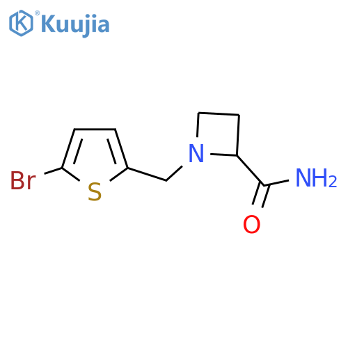 1-(5-bromothiophen-2-yl)methylazetidine-2-carboxamide structure