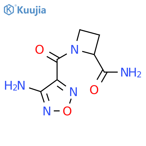 1-(4-amino-1,2,5-oxadiazole-3-carbonyl)azetidine-2-carboxamide structure