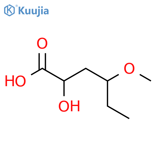 2-hydroxy-4-methoxyhexanoic acid structure