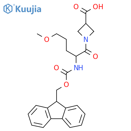1-2-({(9H-fluoren-9-yl)methoxycarbonyl}amino)-5-methoxypentanoylazetidine-3-carboxylic acid structure