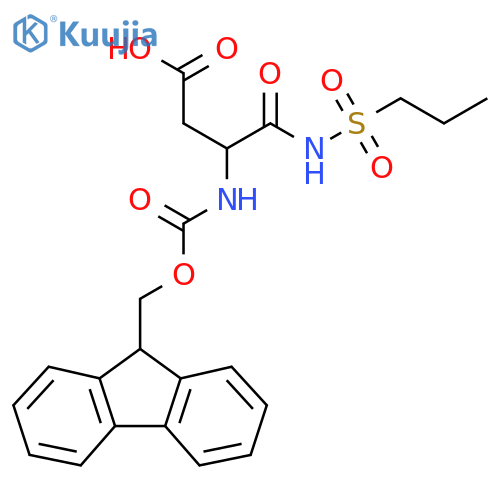 3-({(9H-fluoren-9-yl)methoxycarbonyl}amino)-3-(propane-1-sulfonyl)carbamoylpropanoic acid structure