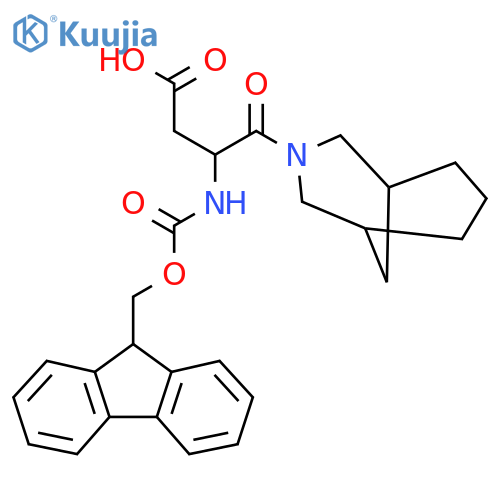 4-{3-azabicyclo3.3.1nonan-3-yl}-3-({(9H-fluoren-9-yl)methoxycarbonyl}amino)-4-oxobutanoic acid structure