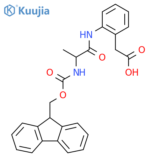 2-{2-2-({(9H-fluoren-9-yl)methoxycarbonyl}amino)propanamidophenyl}acetic acid structure