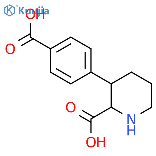 3-(4-carboxyphenyl)piperidine-2-carboxylic acid structure
