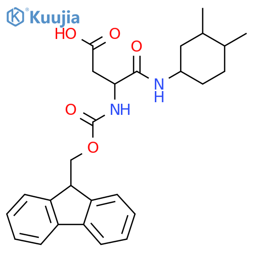 3-(3,4-dimethylcyclohexyl)carbamoyl-3-({(9H-fluoren-9-yl)methoxycarbonyl}amino)propanoic acid structure