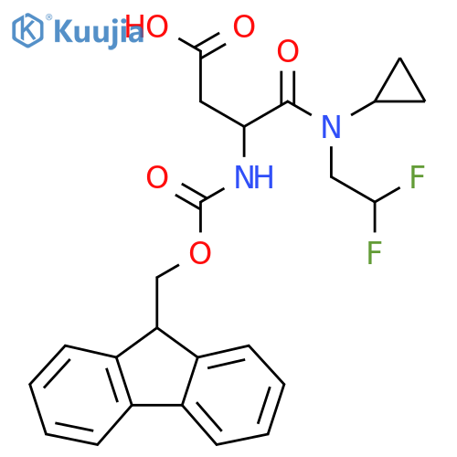 3-cyclopropyl(2,2-difluoroethyl)carbamoyl-3-({(9H-fluoren-9-yl)methoxycarbonyl}amino)propanoic acid structure