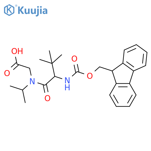 2-2-({(9H-fluoren-9-yl)methoxycarbonyl}amino)-3,3-dimethyl-N-(propan-2-yl)butanamidoacetic acid structure