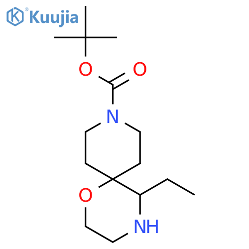 tert-butyl 5-ethyl-1-oxa-4,9-diazaspiro5.5undecane-9-carboxylate structure
