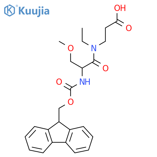 3-N-ethyl-2-({(9H-fluoren-9-yl)methoxycarbonyl}amino)-3-methoxypropanamidopropanoic acid structure