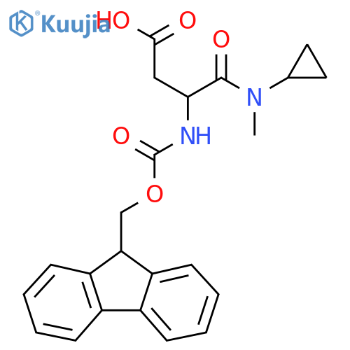 3-cyclopropyl(methyl)carbamoyl-3-({(9H-fluoren-9-yl)methoxycarbonyl}amino)propanoic acid structure
