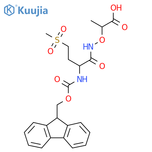 2-{2-({(9H-fluoren-9-yl)methoxycarbonyl}amino)-4-methanesulfonylbutanamidooxy}propanoic acid structure
