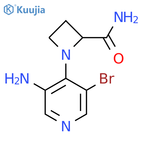 1-(3-amino-5-bromopyridin-4-yl)azetidine-2-carboxamide structure