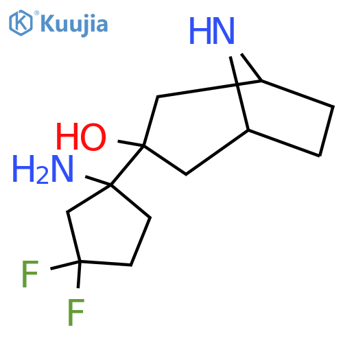 3-(1-amino-3,3-difluorocyclopentyl)-8-azabicyclo3.2.1octan-3-ol structure