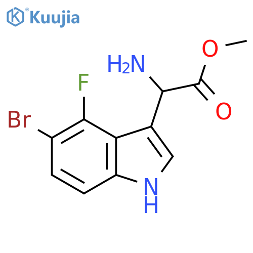 methyl 2-amino-2-(5-bromo-4-fluoro-1H-indol-3-yl)acetate structure