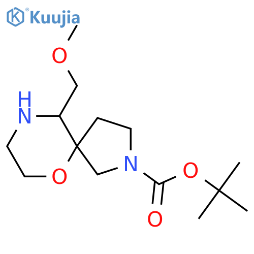 tert-butyl 10-(methoxymethyl)-6-oxa-2,9-diazaspiro4.5decane-2-carboxylate structure