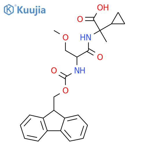 2-cyclopropyl-2-2-({(9H-fluoren-9-yl)methoxycarbonyl}amino)-3-methoxypropanamidopropanoic acid structure