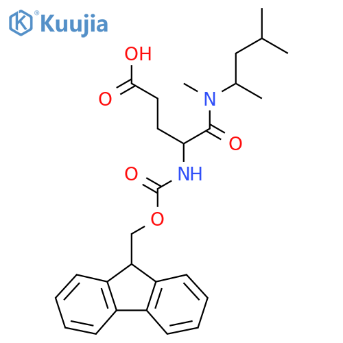 4-({(9H-fluoren-9-yl)methoxycarbonyl}amino)-4-methyl(4-methylpentan-2-yl)carbamoylbutanoic acid structure