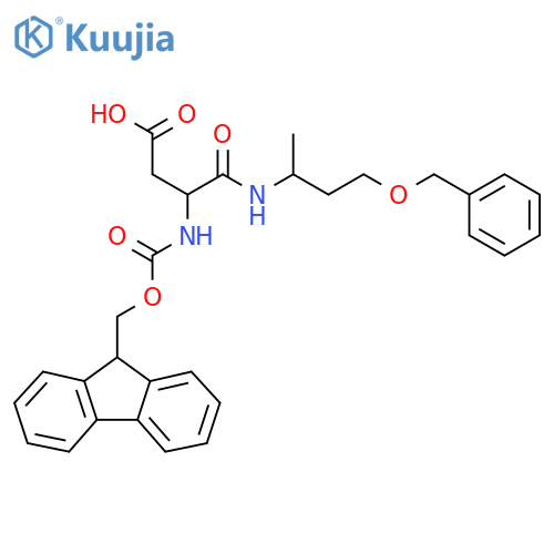 3-{4-(benzyloxy)butan-2-ylcarbamoyl}-3-({(9H-fluoren-9-yl)methoxycarbonyl}amino)propanoic acid structure