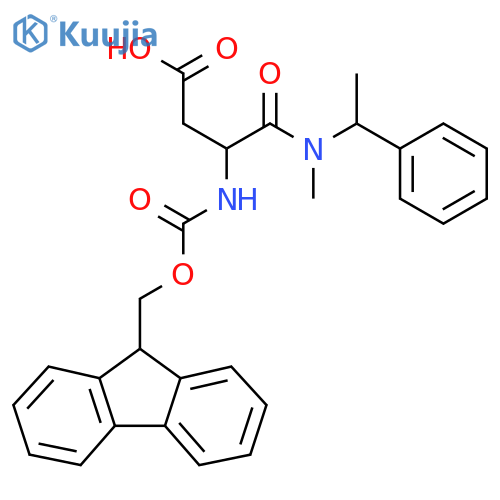 3-({(9H-fluoren-9-yl)methoxycarbonyl}amino)-3-methyl(1-phenylethyl)carbamoylpropanoic acid structure