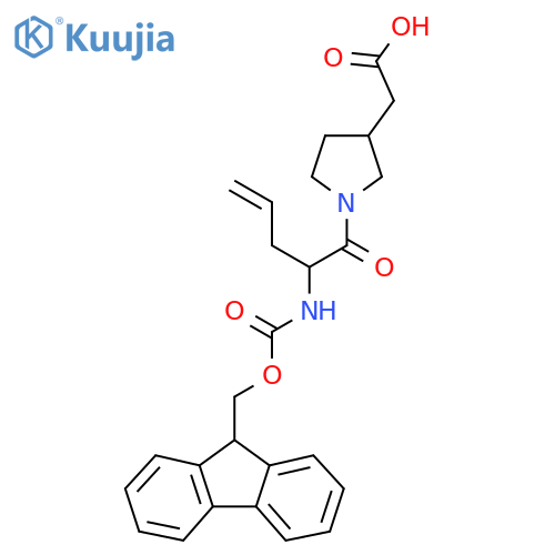 2-{1-2-({(9H-fluoren-9-yl)methoxycarbonyl}amino)pent-4-enoylpyrrolidin-3-yl}acetic acid structure