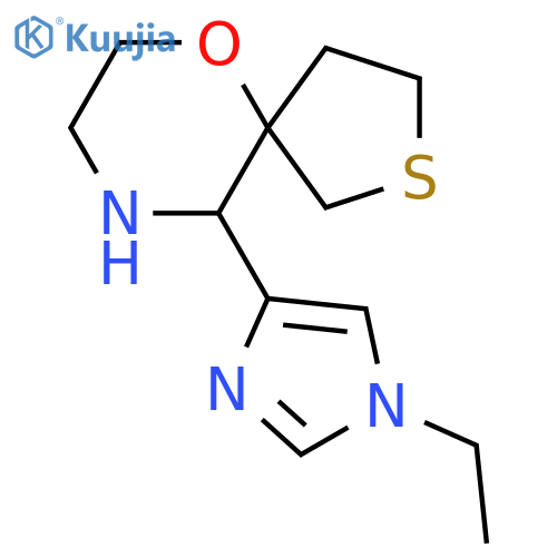 10-(1-ethyl-1H-imidazol-4-yl)-6-oxa-2-thia-9-azaspiro4.5decane structure