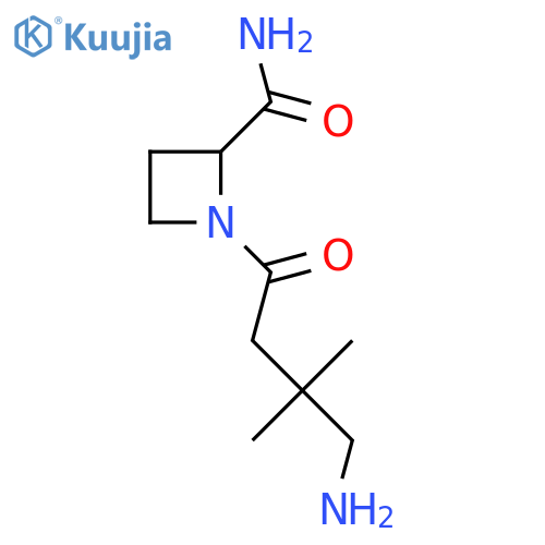 1-(4-amino-3,3-dimethylbutanoyl)azetidine-2-carboxamide structure