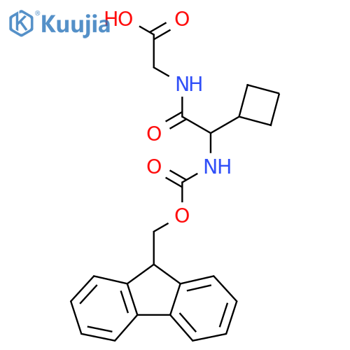 2-2-cyclobutyl-2-({(9H-fluoren-9-yl)methoxycarbonyl}amino)acetamidoacetic acid structure