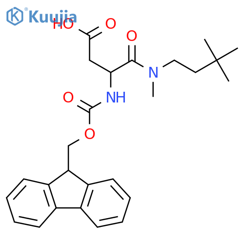 3-(3,3-dimethylbutyl)(methyl)carbamoyl-3-({(9H-fluoren-9-yl)methoxycarbonyl}amino)propanoic acid structure