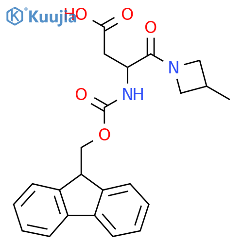 3-({(9H-fluoren-9-yl)methoxycarbonyl}amino)-4-(3-methylazetidin-1-yl)-4-oxobutanoic acid structure