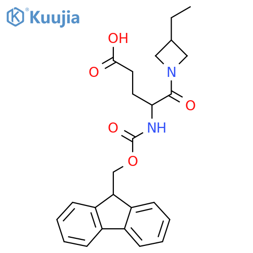 5-(3-ethylazetidin-1-yl)-4-({(9H-fluoren-9-yl)methoxycarbonyl}amino)-5-oxopentanoic acid structure