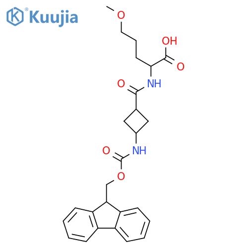 2-{3-({(9H-fluoren-9-yl)methoxycarbonyl}amino)cyclobutylformamido}-5-methoxypentanoic acid structure