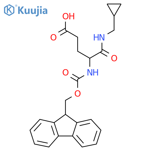4-(cyclopropylmethyl)carbamoyl-4-({(9H-fluoren-9-yl)methoxycarbonyl}amino)butanoic acid structure