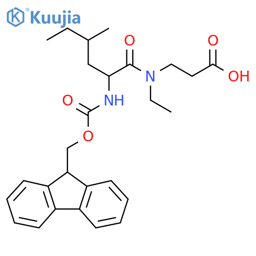 3-N-ethyl-2-({(9H-fluoren-9-yl)methoxycarbonyl}amino)-4-methylhexanamidopropanoic acid structure