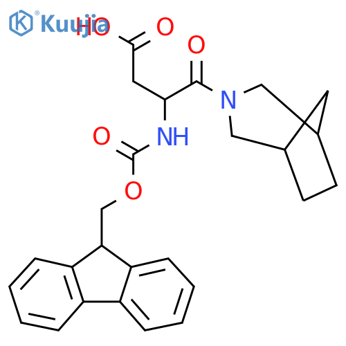 4-{3-azabicyclo3.2.1octan-3-yl}-3-({(9H-fluoren-9-yl)methoxycarbonyl}amino)-4-oxobutanoic acid structure