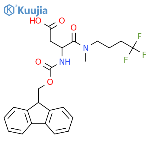 3-({(9H-fluoren-9-yl)methoxycarbonyl}amino)-3-methyl(4,4,4-trifluorobutyl)carbamoylpropanoic acid structure