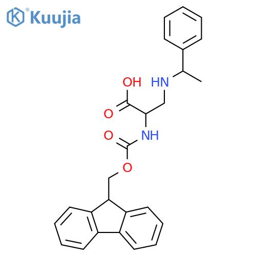 2-({(9H-fluoren-9-yl)methoxycarbonyl}amino)-3-(1-phenylethyl)aminopropanoic acid structure
