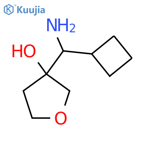 3-amino(cyclobutyl)methyloxolan-3-ol structure
