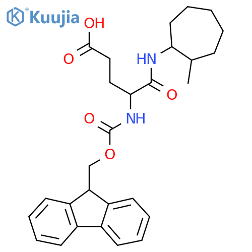 4-({(9H-fluoren-9-yl)methoxycarbonyl}amino)-4-(2-methylcycloheptyl)carbamoylbutanoic acid structure