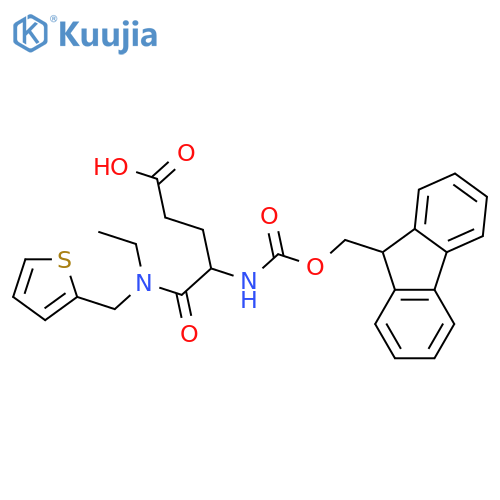4-{ethyl(thiophen-2-yl)methylcarbamoyl}-4-({(9H-fluoren-9-yl)methoxycarbonyl}amino)butanoic acid structure