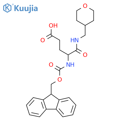 4-({(9H-fluoren-9-yl)methoxycarbonyl}amino)-4-{(oxan-4-yl)methylcarbamoyl}butanoic acid structure