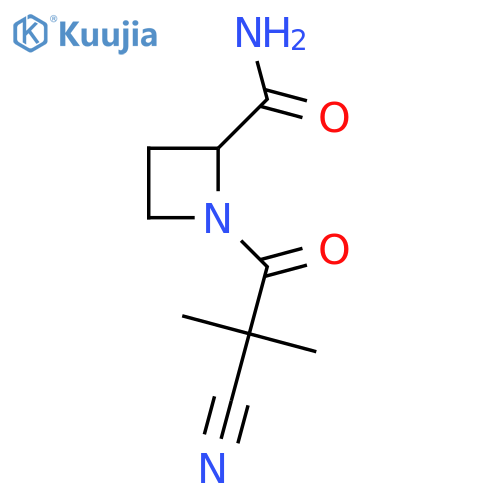1-(2-cyano-2,2-dimethylacetyl)azetidine-2-carboxamide structure