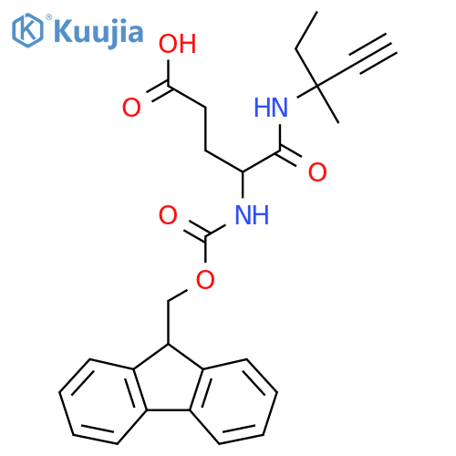 4-({(9H-fluoren-9-yl)methoxycarbonyl}amino)-4-(3-methylpent-1-yn-3-yl)carbamoylbutanoic acid structure