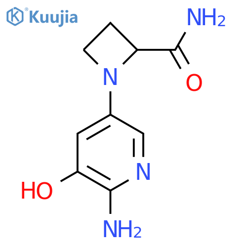 1-(6-amino-5-hydroxypyridin-3-yl)azetidine-2-carboxamide structure