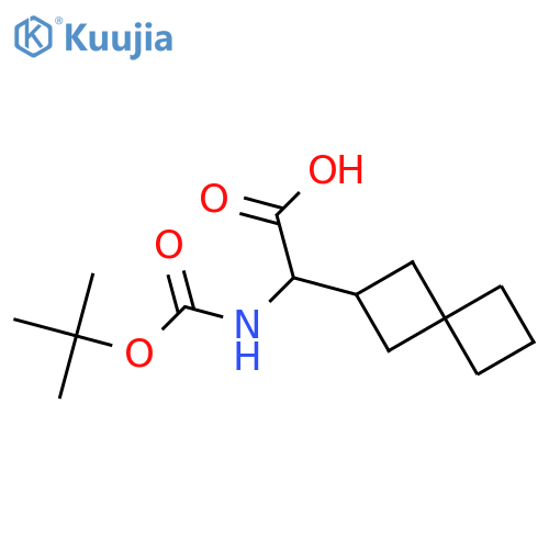 2-{[(tert-butoxy)carbonyl]amino}-2-{spiro[3.3]heptan-2-yl}acetic acid structure