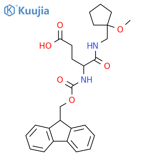 4-({(9H-fluoren-9-yl)methoxycarbonyl}amino)-4-{(1-methoxycyclopentyl)methylcarbamoyl}butanoic acid structure